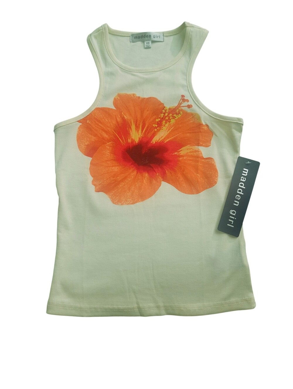 Madden Girl Ribbed Racerback Tank Top - Picture 1 of 4